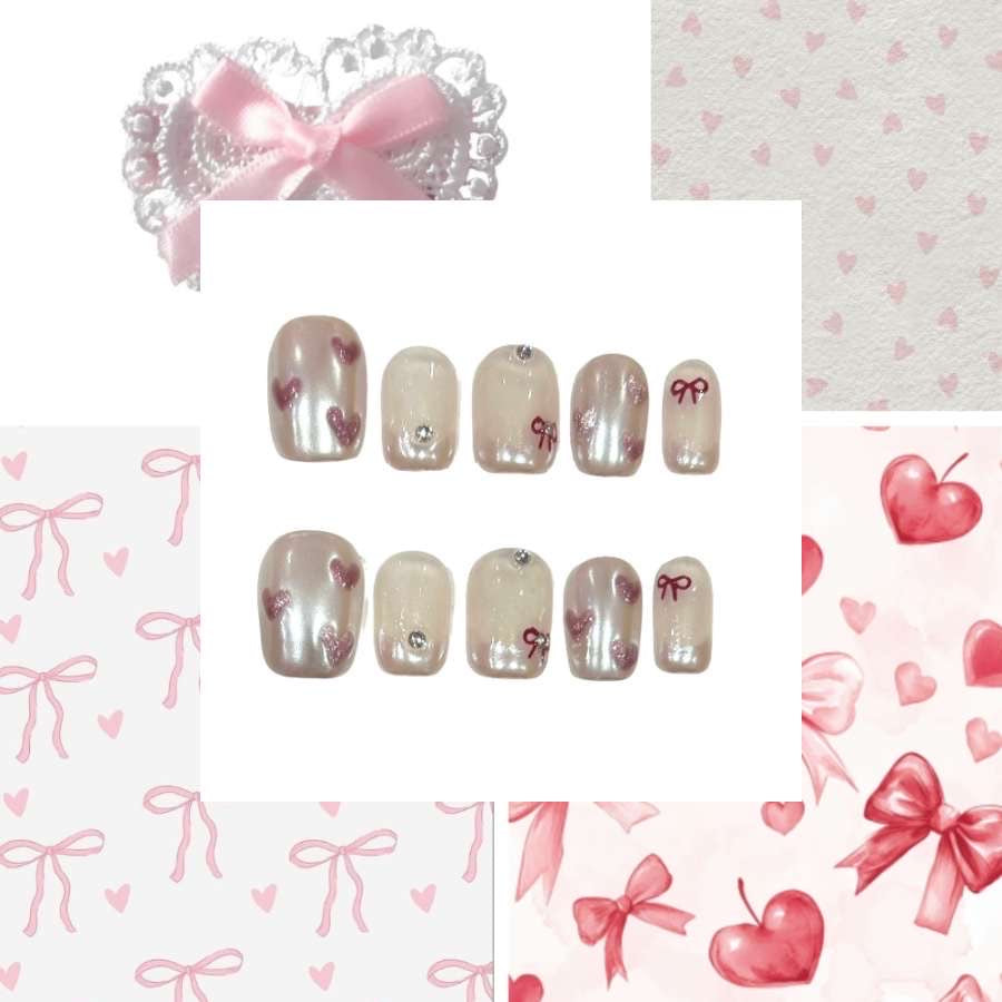 Valentines Acrylic Square Press On Nail - MaYonail Store