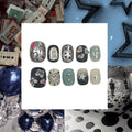 Retro Heartbeat Acrylic Square Press On Nail - MaYonail Store