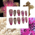 Pink Glamour Acrylic Almond Press On Nail - MaYonail Store