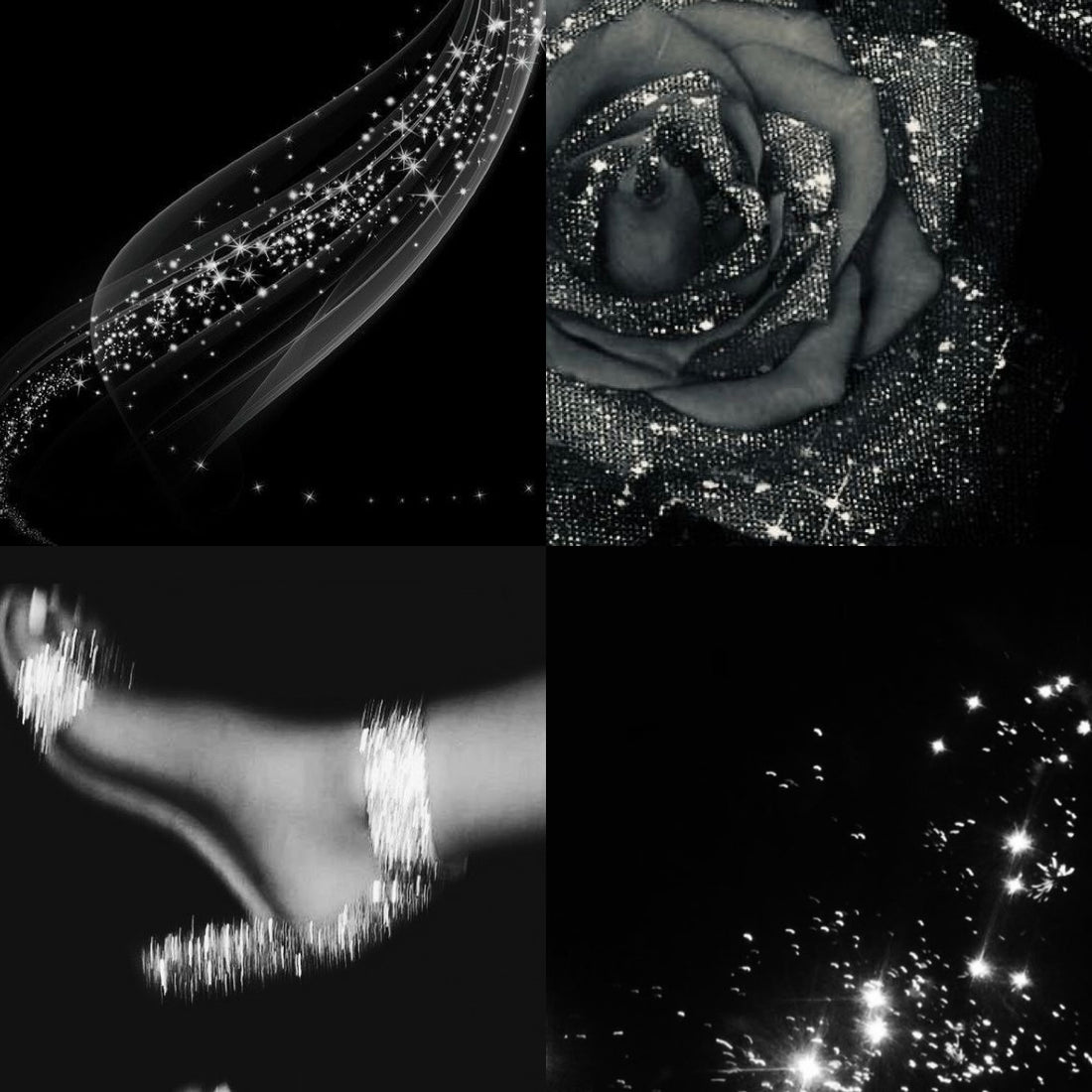 Noir Cateye Acrylic Square Press On Nail