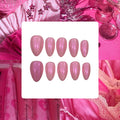 Shades of Pink Acrylic Almond Press On Nail L221253394 - MaYonail Store