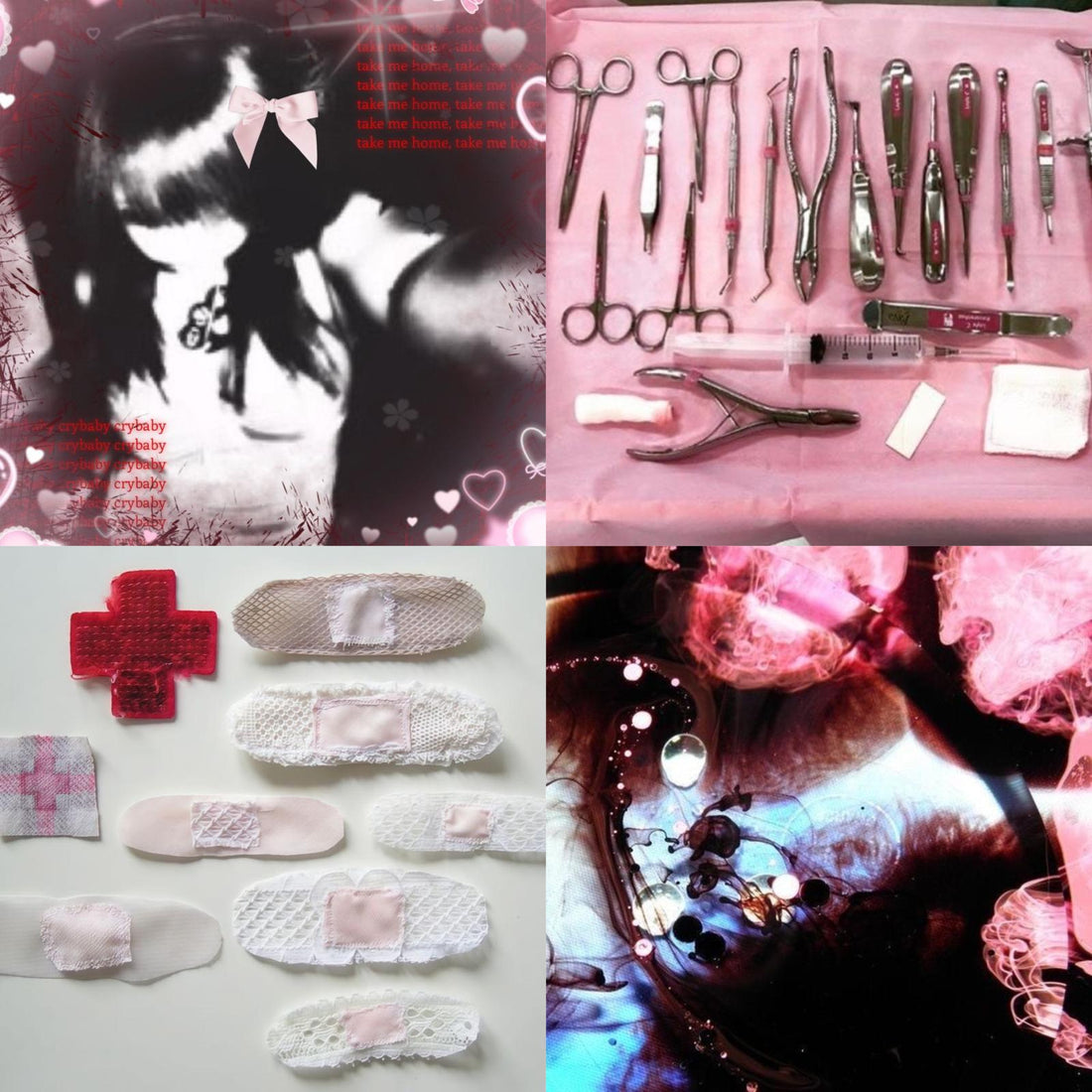 Slit Heart Acrylic Stiletto Press On Nail