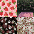 Strawberry Picnic Acrylic Square Press On Nail - MaYonail Store