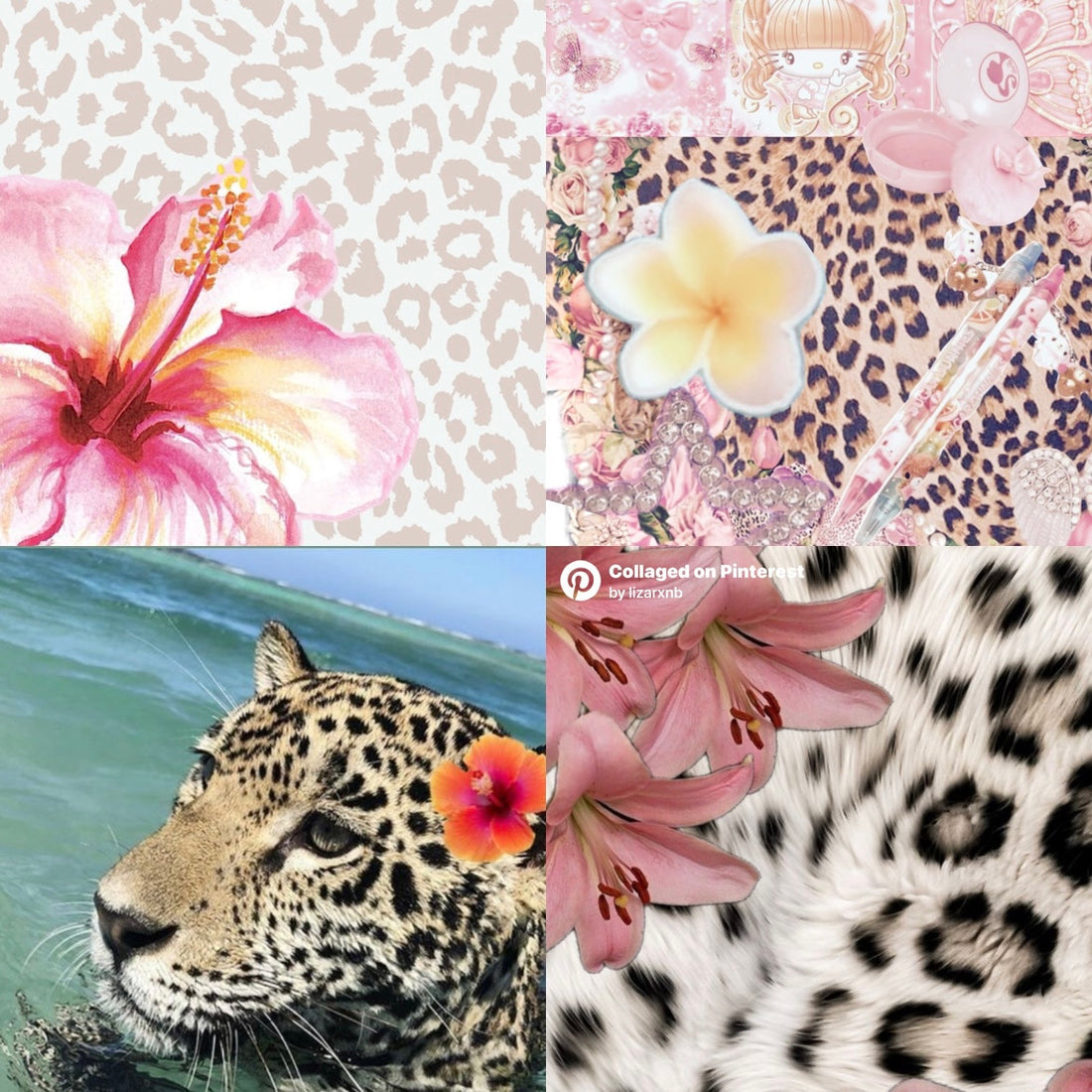 Tropical Leopard Acrylic Almond Press On Nail - MaYonail Store