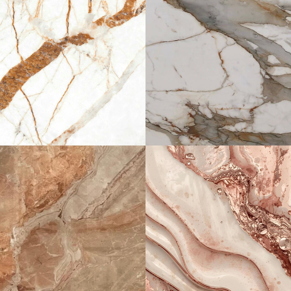 Stone Marble Acrylic Square Press On Nail - MaYonail Store