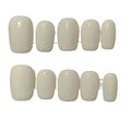 Cream Acrylic Square Press On Nail - MaYonail Store