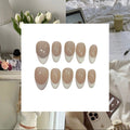 White French Tip Acrylic Almond/Square Press On Nail - MaYonail Store