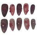 Floral Tea Acrylic Almond press On Nail - MaYonail Store