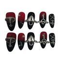 Queen of Hearts Acrylic Almond Press On Nail - MaYonail Store