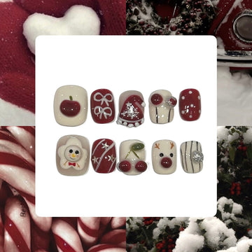 Christmas Special Acrylic Square Press On Nail