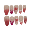 Vibrant Summer Acrylic Almond Press On Nail - MaYonail Store