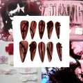 Slit Heart Acrylic Stiletto Press On Nail - MaYonail Store