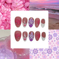 Tropical Pink Acrylic Almond Press On Nail - MaYonail Store