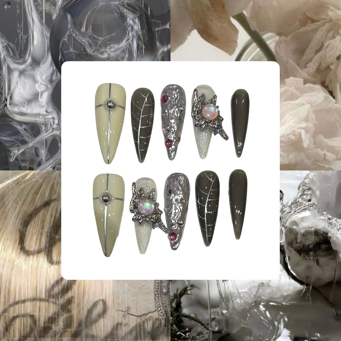 Moon Relic Acrylic Stiletto Press On Nail - MaYonail Store
