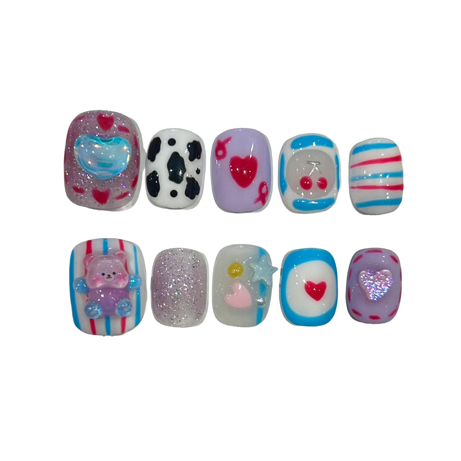 Sugar Crash Acrylic Square Press On Nail - MaYonail Store