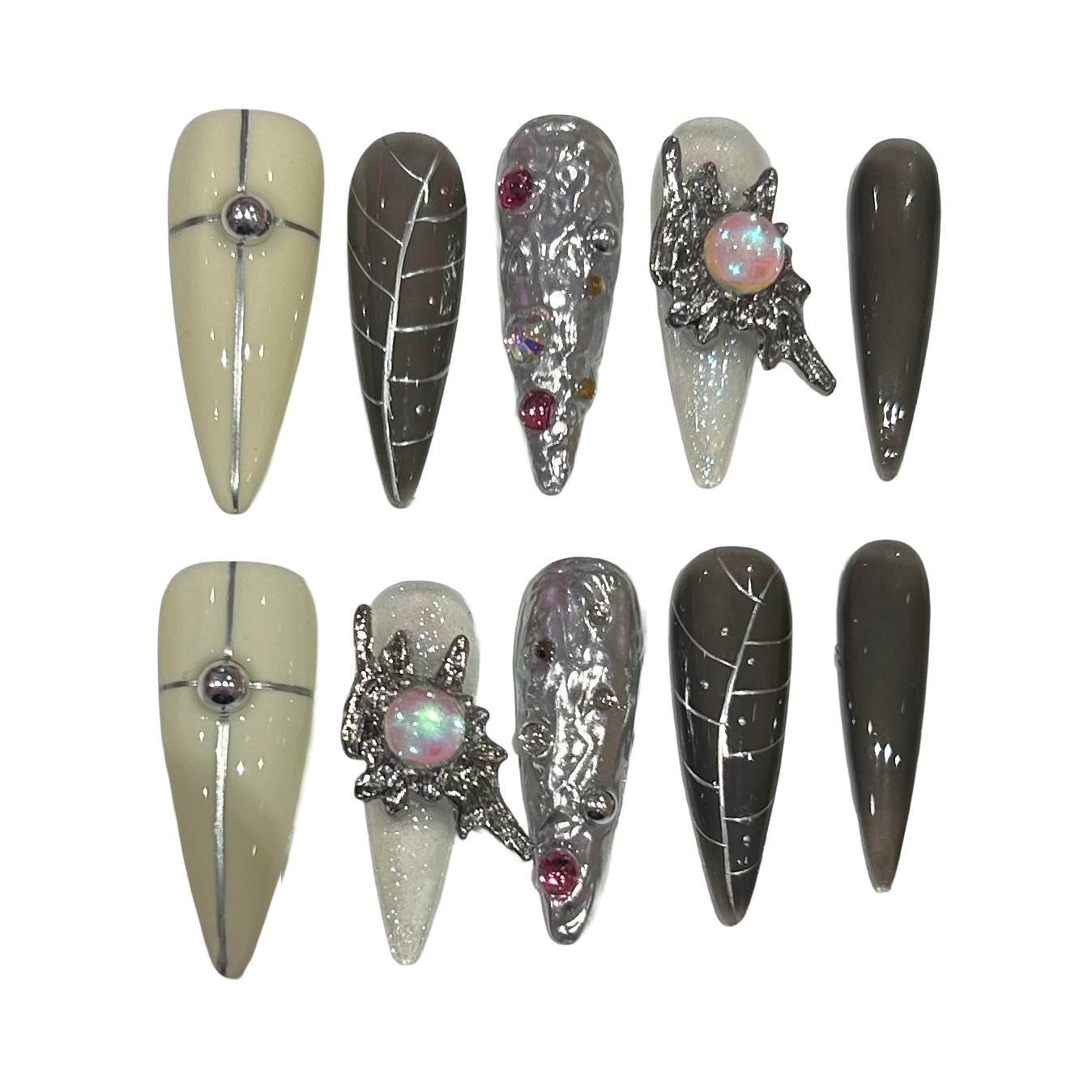 Moon Relic Acrylic Stiletto Press On Nail - MaYonail Store