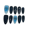 Blue Sea Acrylic Almond Press On Nail - MaYonail Store