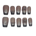 Butterfly Shimmer Acrylic Square Press On Nail - MaYonail Store