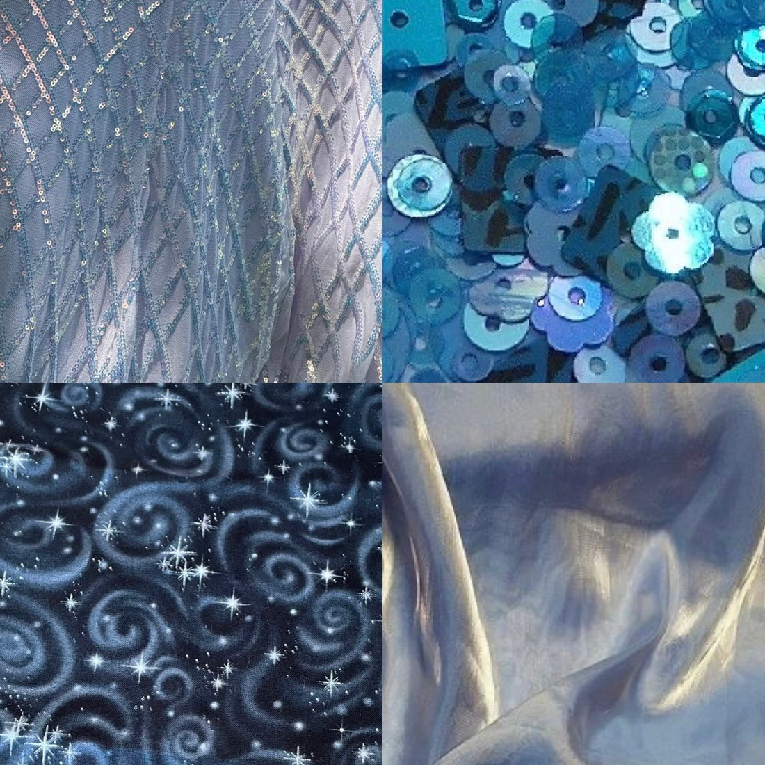 Cyber Blue Acrylic Stiletto Press On Nail