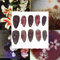 Floral Tea Acrylic Almond press On Nail - MaYonail Store