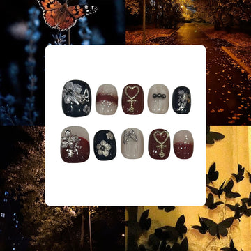 Gothic Autumn Acrylic Square Press On Nail