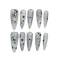 Icy Web Acrylic Stiletto Press On Nail - MaYonail Store
