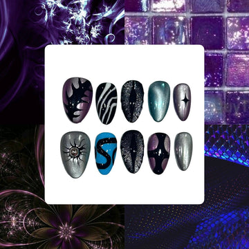 Serpent Tech Acrylic Oval Press On Nail