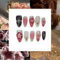 Vintage Lily Acrylic Almond Press On Nail - MaYonail Store