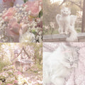 Pastel Kitty Acrylic Square Press On Nail - MaYonail Store