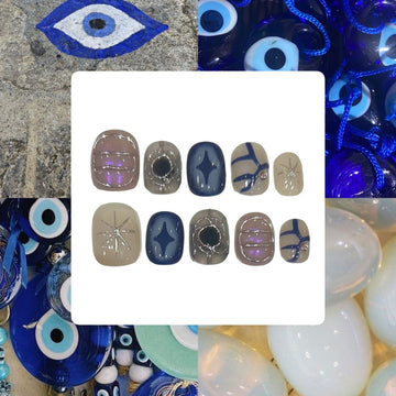 Evil Eye Acrylic Square Press On Nail - MaYonail Store
