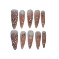 Rose Gold Stiletto Acrylic Press On Nail - MaYonail Store