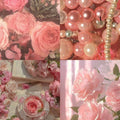 Strawberry Flower Acrylic Oval Press On Nail - MaYonail Store