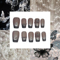 Butterfly Shimmer Acrylic Square Press On Nail - MaYonail Store