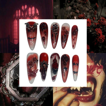 Divine Vampire Acrylic Stiletto Press On Nail - MaYonail Store