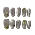 Lavender Garden Acrylic Round Press On Nail - MaYonail Store