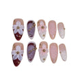 Lilac Flower Acrylic Almond Press On Nail - MaYonail Store