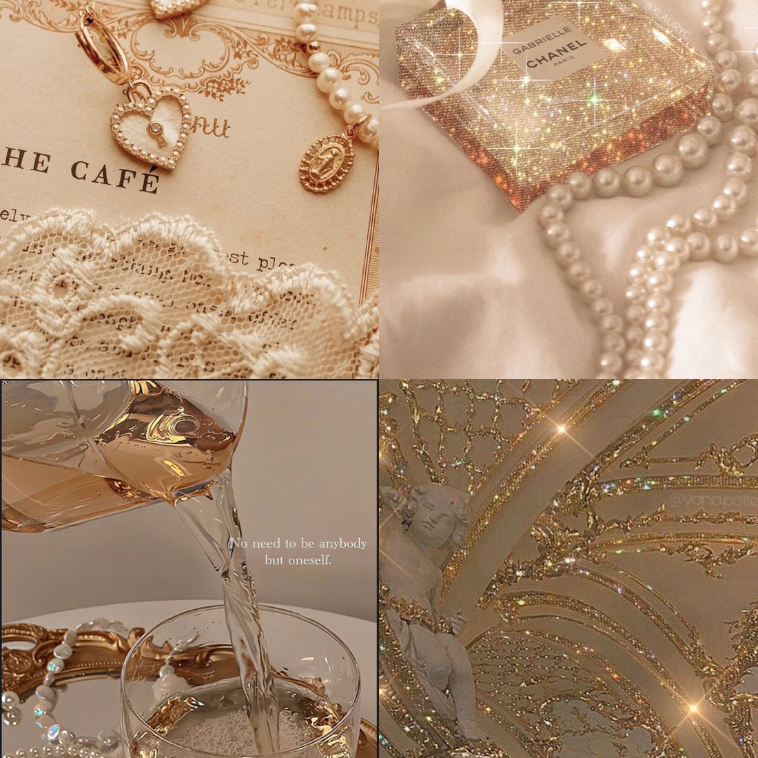 White Gold Elegance Acrylic Square Press On Nail