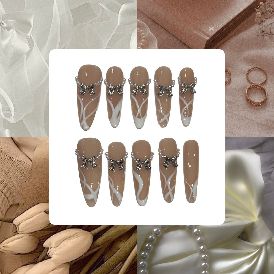 Ballerina Twirl Acrylic Stiletto Press On Nail - MaYonail Store