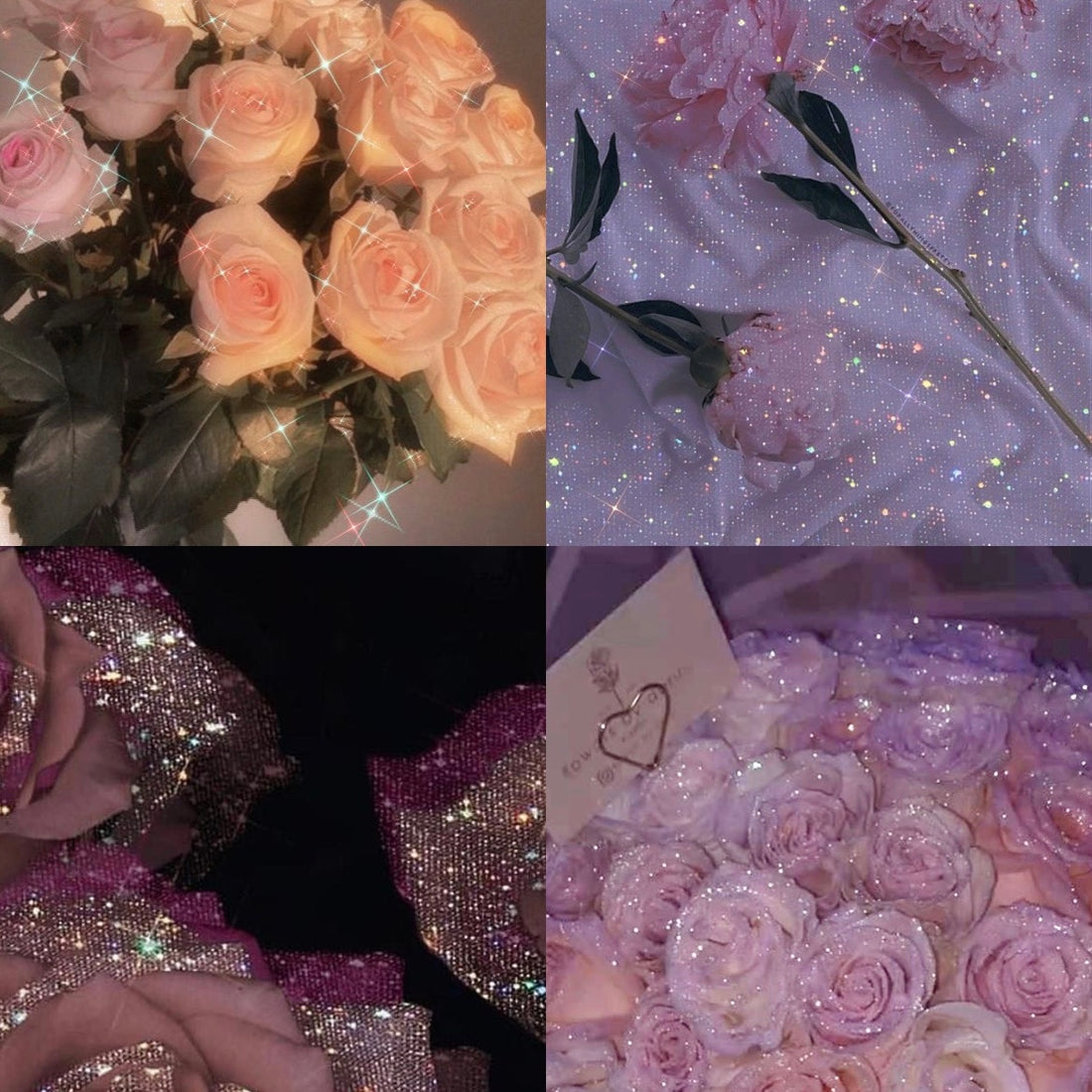 Painted Rose Acrylic Square Press On Nail