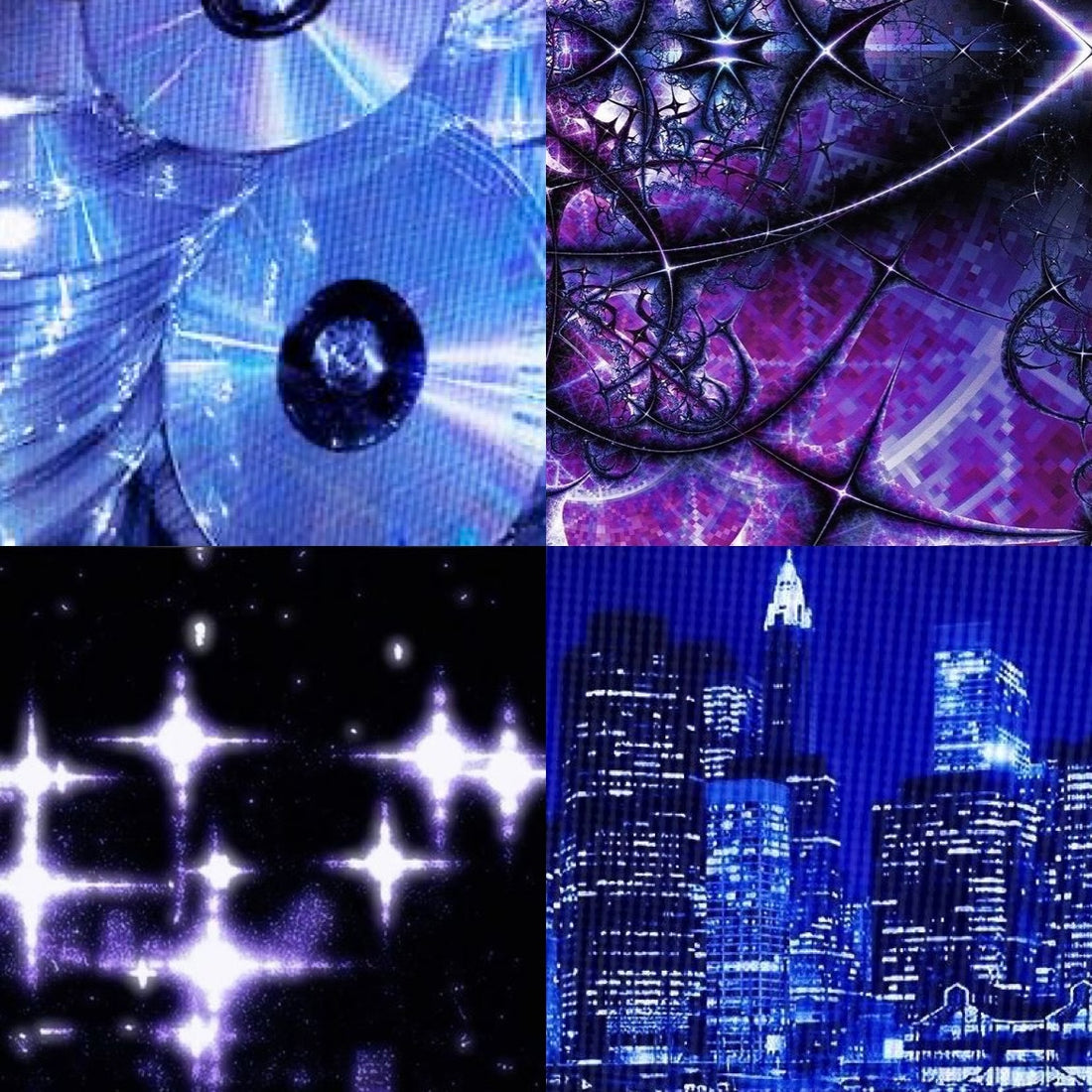 Y2K Cyber Acrylic Square Press On Nail