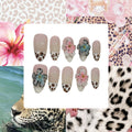 Tropical Leopard Acrylic Almond Press On Nail - MaYonail Store
