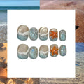 Carribean Waves Acrylic Square Press On Nail - MaYonail Store