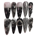 Celestial Goth Stiletto Acrylic Press On Nail - MaYonail Store