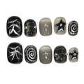 Punk Swirl Acrylic Square Press On Nail - MaYonail Store