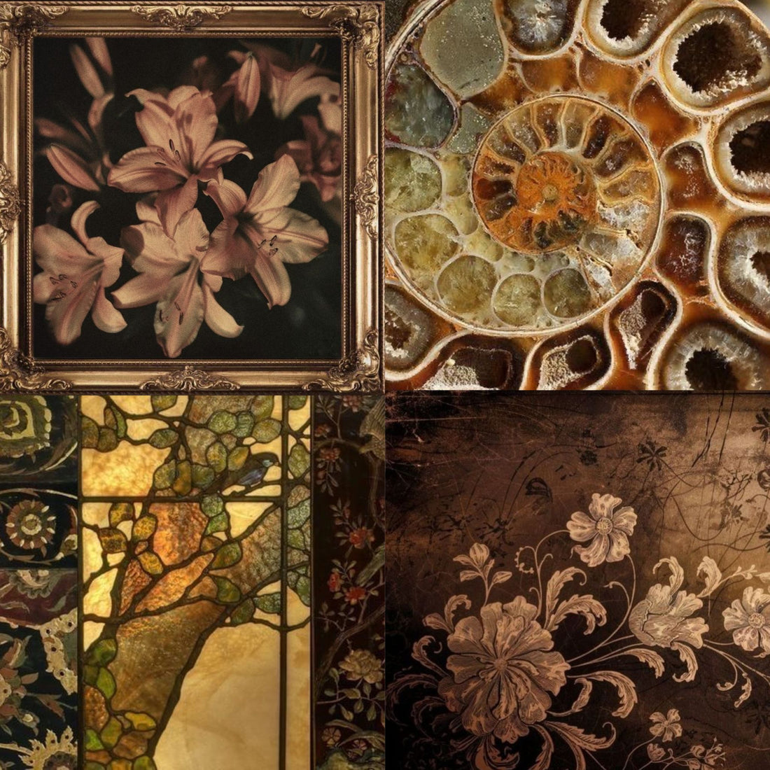 Floral History Acrylic Almond press On Nail - MaYonail Store