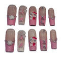 Hello Kitty Gyaru Acrylic Square Press On Nail - MaYonail Store