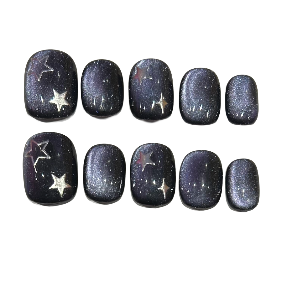 Starry Night Acrylic Square Press On Nail - MaYonail Store