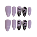Purple Moonrise Acrylic Almond Press On Nail - MaYonail Store