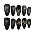 Midnight Star Acrylic Almond Press On Nail - MaYonail Store