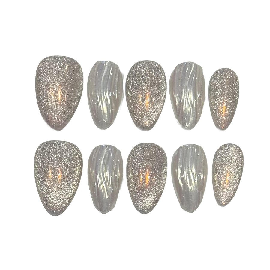 Pearly Class Acrylic Almond Press On Nail - MaYonail Store